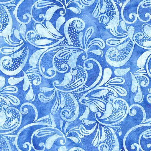 [112510515] Lg Paisley Swirl-Blue Chambray