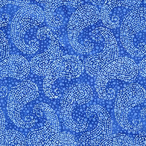 [112514545] Mini Dot Paisley-Blue Bluebird