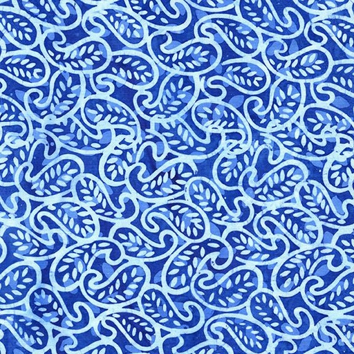 [112513570] Mini Leaf Paisley-Blue Cornflower
