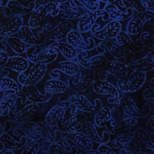 [112513595] Mini Leaf Paisley-Blue Midnight Blue
