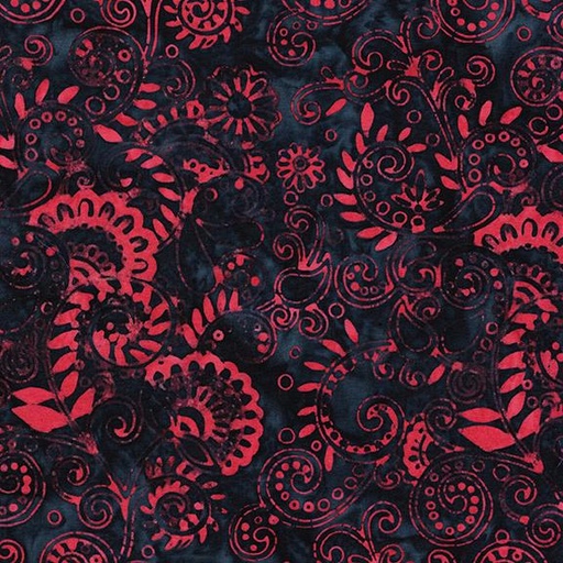 [112516817] Floral Paisley-Multi Red Blue