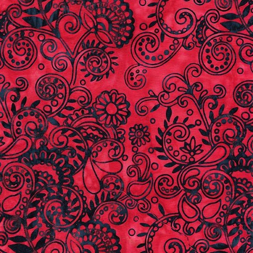 [112516819] Floral Paisley-Multi Red White blue