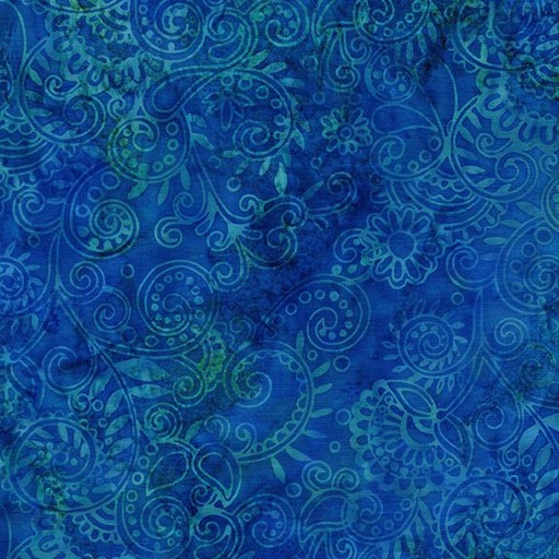 [112516545] Floral Paisley-Blue Bluebird