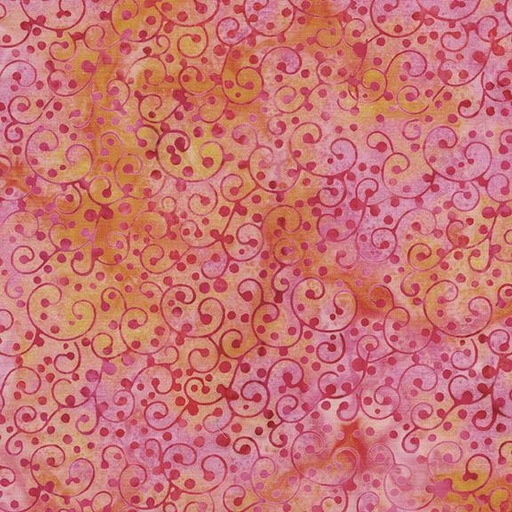 [112511810] Dot Swirl-Multi Pink Orange Sunset