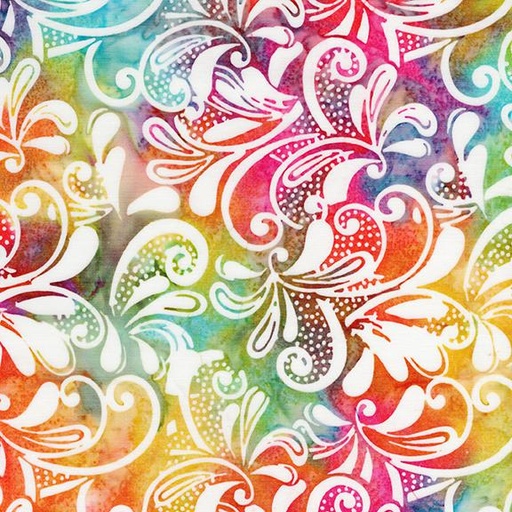 [112510823] Lg Paisley Swirl-Multi Yellow Pink Blue Jellybean