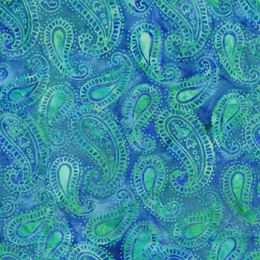 [112512840] Paisley-Multi Blue Green Marbles
