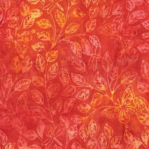[112507282] Butterfly Dragonfly Leaves-Orange Vermillion