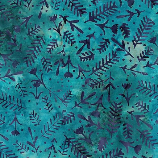 [822203955] Woodblock Floral-Teal Aruba
