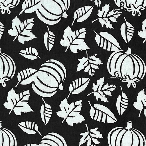[122367797] Pumpkin Leaves-Black White