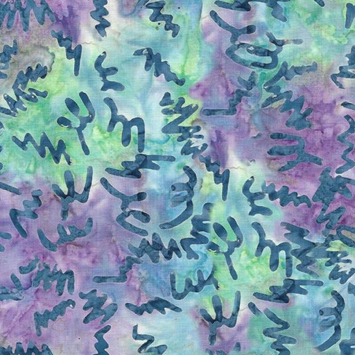 [822306845] Spiral Doodles-Multi Green Purple Mardi Gras