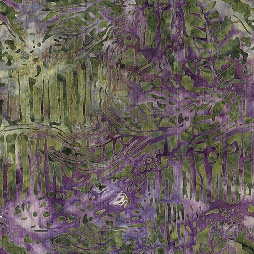 [522303845] Ornate Leaves-Multi Green Purple Mardi Gras