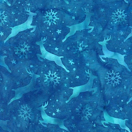 [122327940] Deer Snowflake-Teal Surf