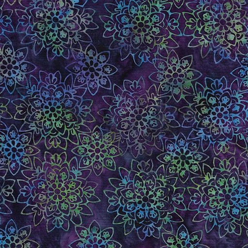 [122361495] Mosaic Flower-Purple Merlot