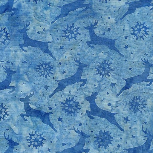[122327510] Deer Snowflake-Blue Sky