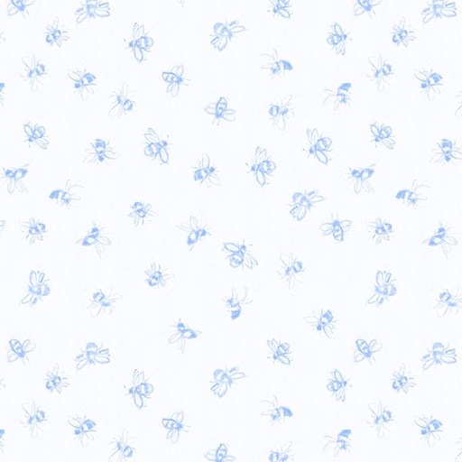 [W105-007-055] Bees-White/Blue