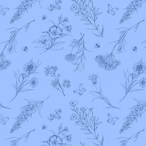 [W105-005-505] Wildflowers-Blue