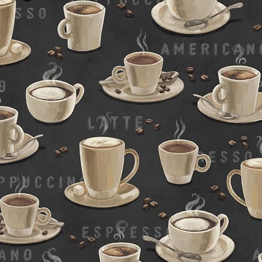 [W135-003-700] Coffee Cups-Black