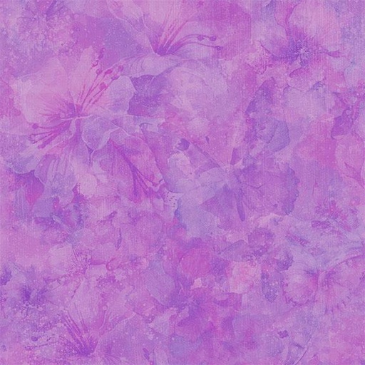 [W130-012-140] Floral Texture-Purple