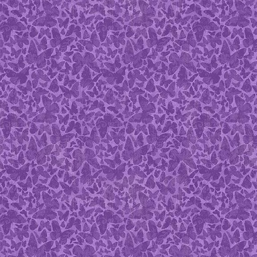 [W130-010-430] Butterfly Silhouette-Purple