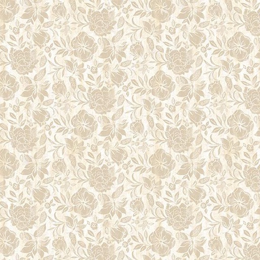 [W105-026-003] Tonal Floral-Cream/Tan