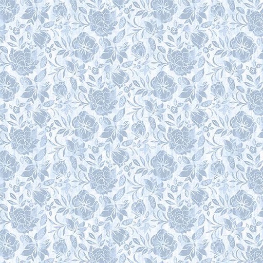 [W105-026-510] Tonal Floral-Blue