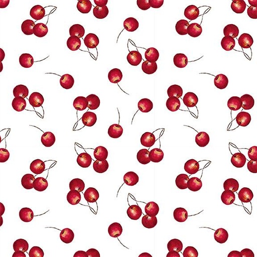 [W105-014-003] Cherries-White