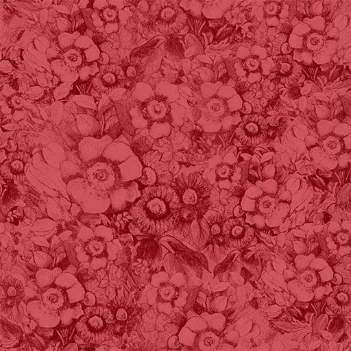 [W105-015-333] Packed Floral-Red