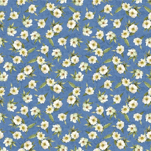 [W105-016-550] Small Floral-Blue