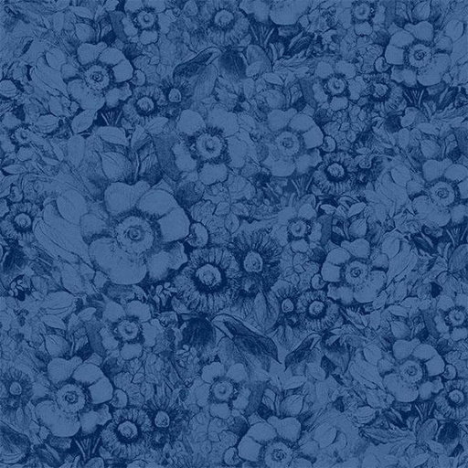 [W105-015-557] Packed Floral-Navy