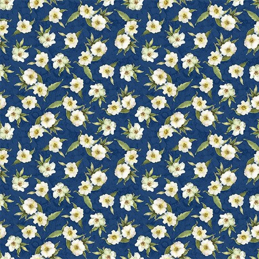 [W105-016-570] Small Floral-Navy