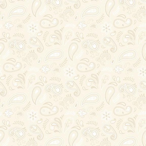 [W140-007-025] Paisley-Cream