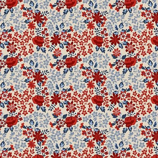 [W140-006-035] Rose Floral-Antique Multi