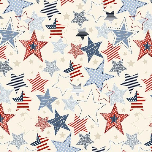 [W140-005-035] Large Stars-Cream Multi