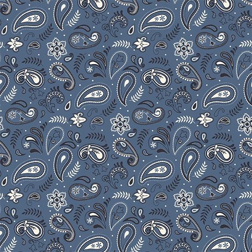 [W140-007-505] Paisley-Blue