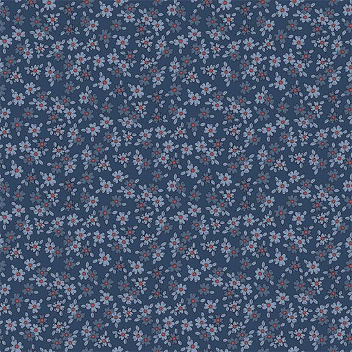 [W140-008-553] Small Floral-Blue