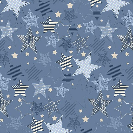 [W140-005-555] Large Stars-Blue Tonal