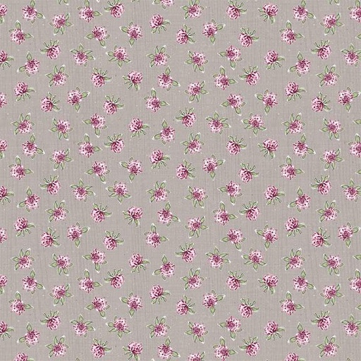 [W115-006-716] Pink Floral Toss-Gray