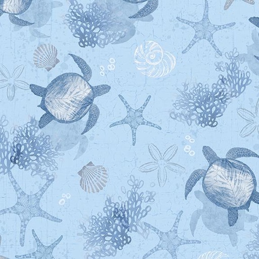 [W145-003-517] Sea Creatures-Blue