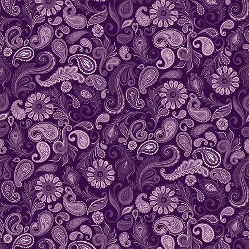 [W100-008-444] Paisley-Purple