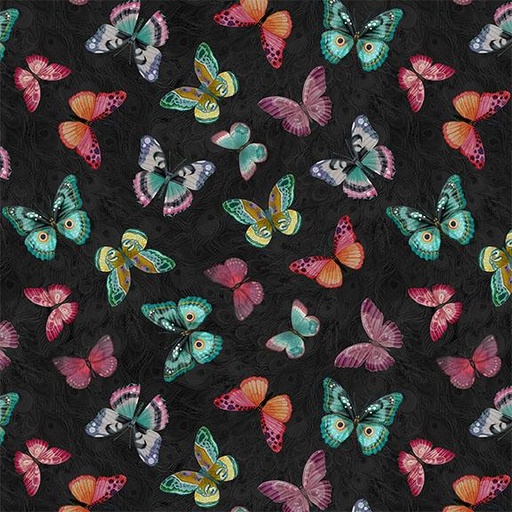 [W100-007-792] Butterflies-Black
